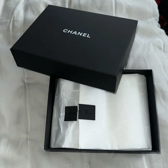 Gorgeous Chanel black bow with silver cc
